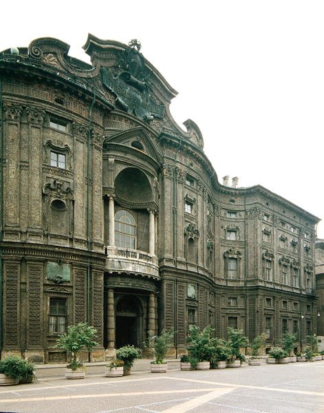 Fasad av Palazzo Carignano (foto) av Guarino Guarini