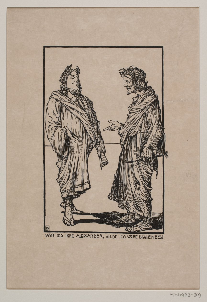 Alexander och Diogenes av Gudmund Hentze