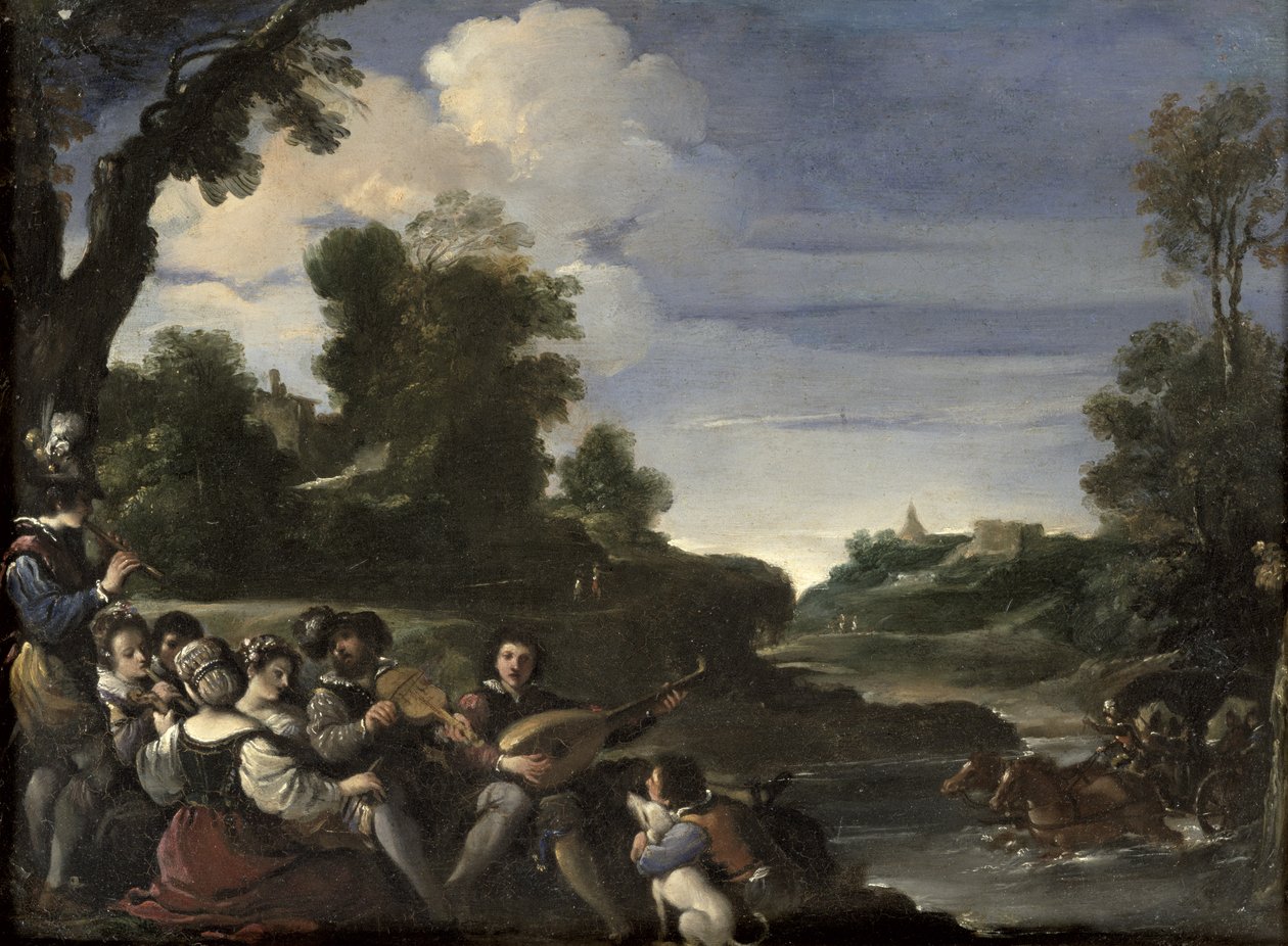 Concert Champetre, 1617 av Giovanni Francesco Barbieri