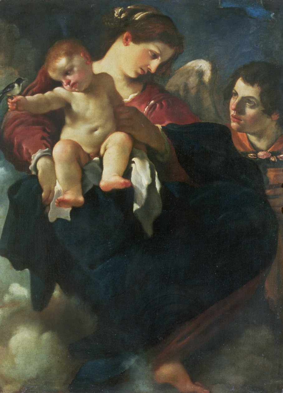Madonna och barn med en svala (Madonna della Rondinella) av Giovanni Francesco Barbieri