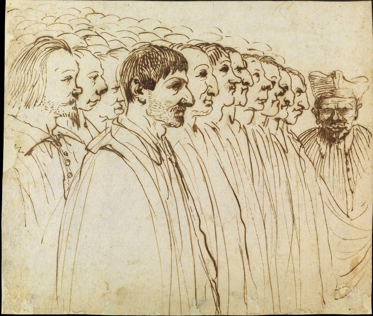 Review of clergymen caricature av Guercino
