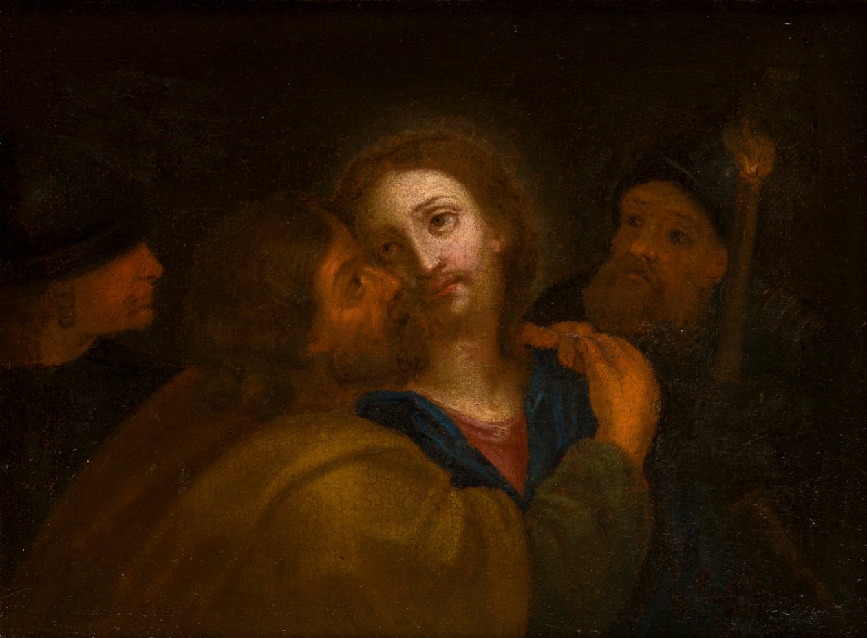 Betrayal of Christ, c.1610-66 (olja på duk) av Guercino