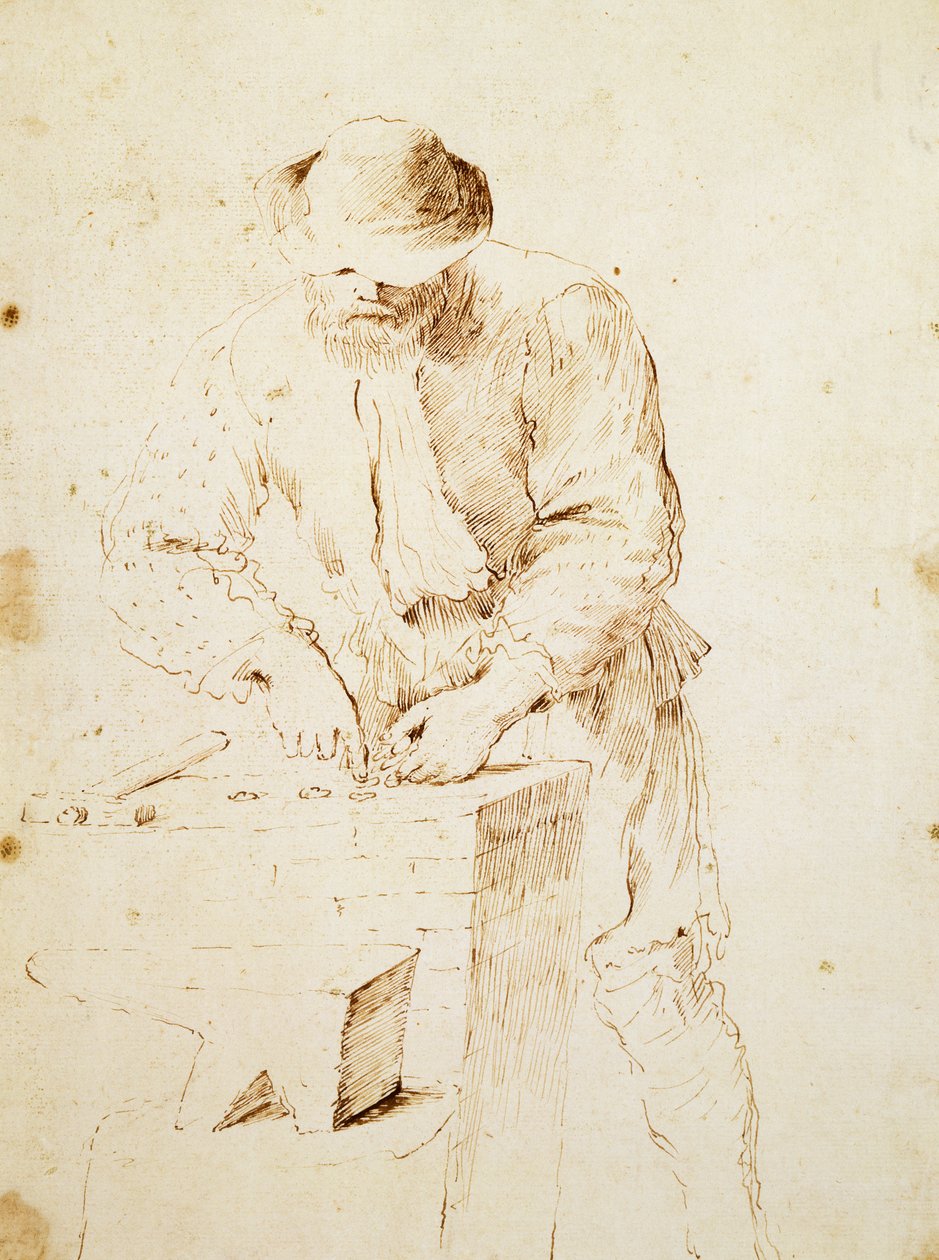 Mønter, af Giovanni Francesco Barbieri, kendt som Guercino (1591-1666), Tegning, Italien av Guercino