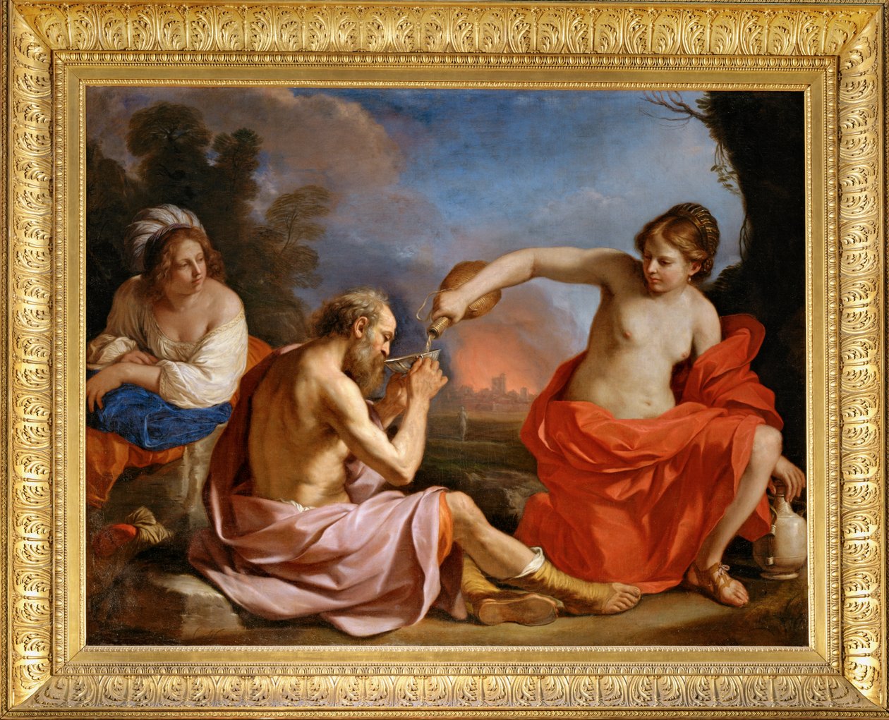 Loth et ses filles - Loth och hans döttrar ... av Guercino (1591-1666)