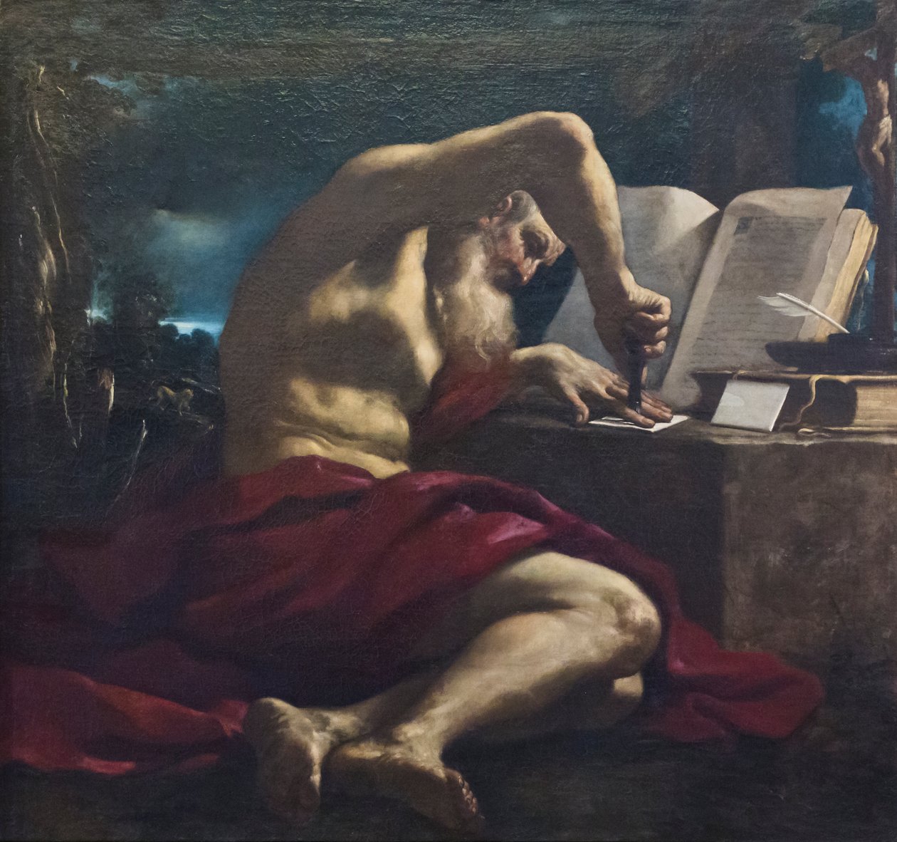 Saint Luke, Guercino och verkstad av Guercino (1591 1666)