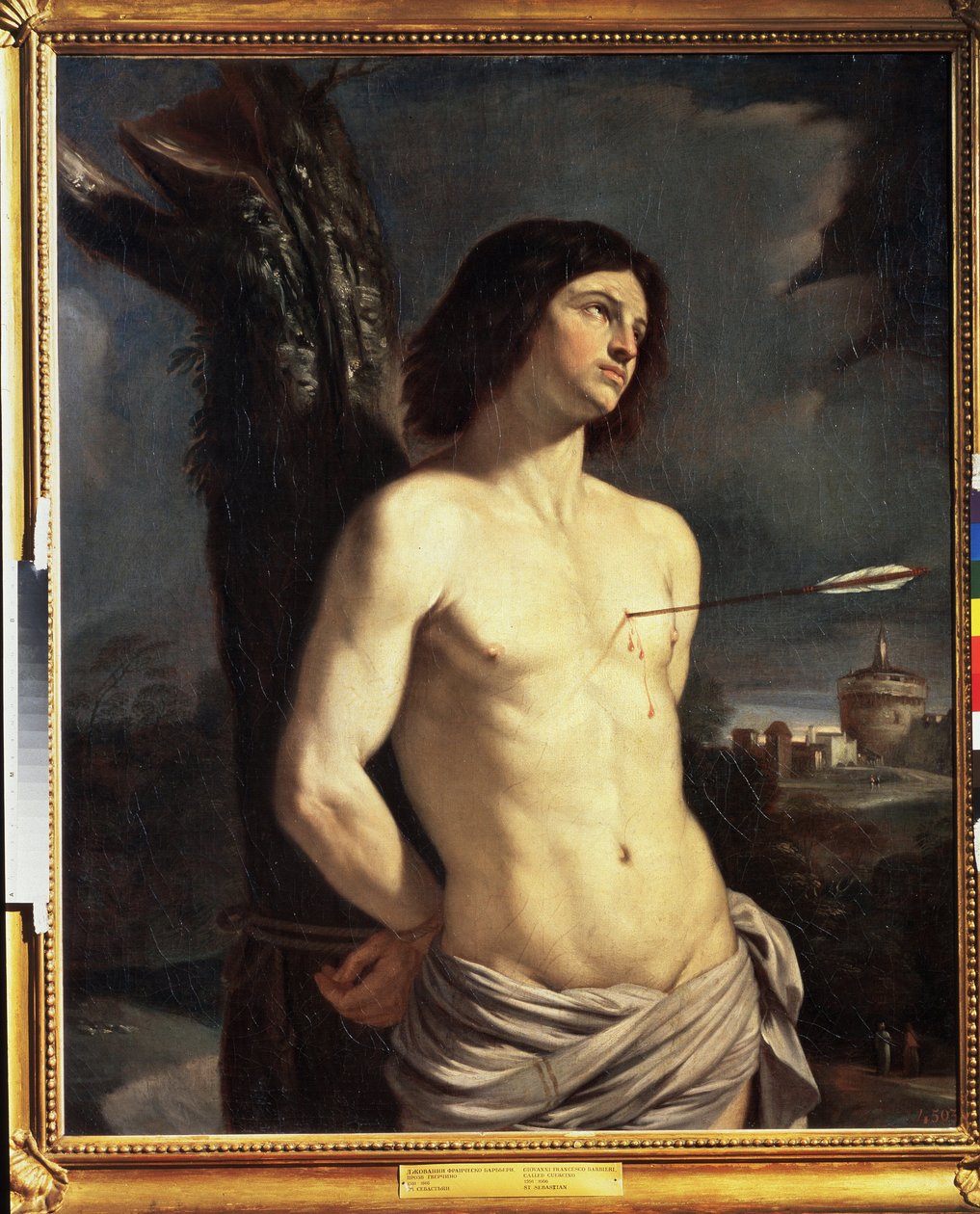 ""Saint Sebastian"" Målning av Giovanni Francesco Barbieri kallad Il Guercino (Le Guerchin) (1591-1666) av Guercino