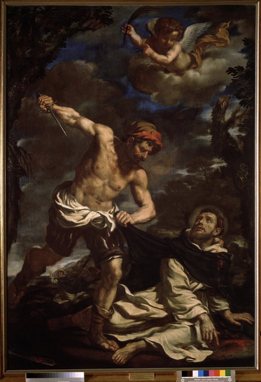 ""sint Peters martyrskap"" (Sankt Peters martyrskap) Målning av Giovanni Francesco Barbieri känd som Il Guercino (Le Guerchin) (1591-1666) 1625-1630 Pushkin-museet, Moskva av Guercino (1591 1666)