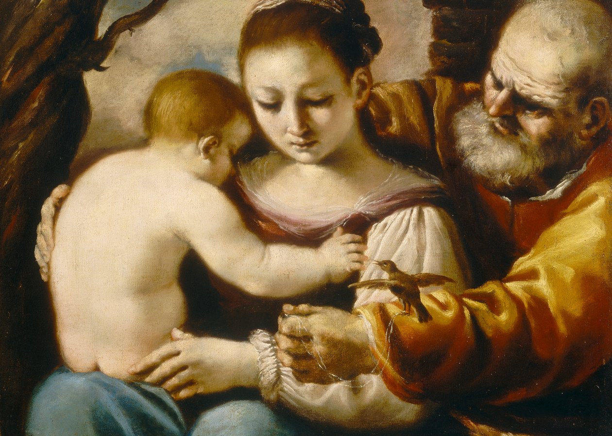 helig familj av Guercino