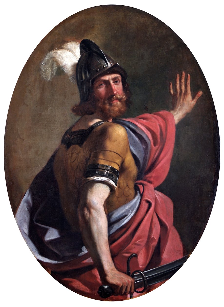 Mars som en krigare av Guercino (1591 1666)