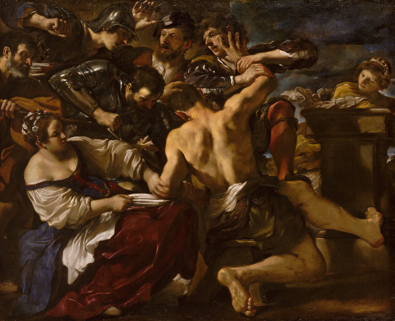 Simson tillfångatagen av filistéerna av Guercino (1591 1666)