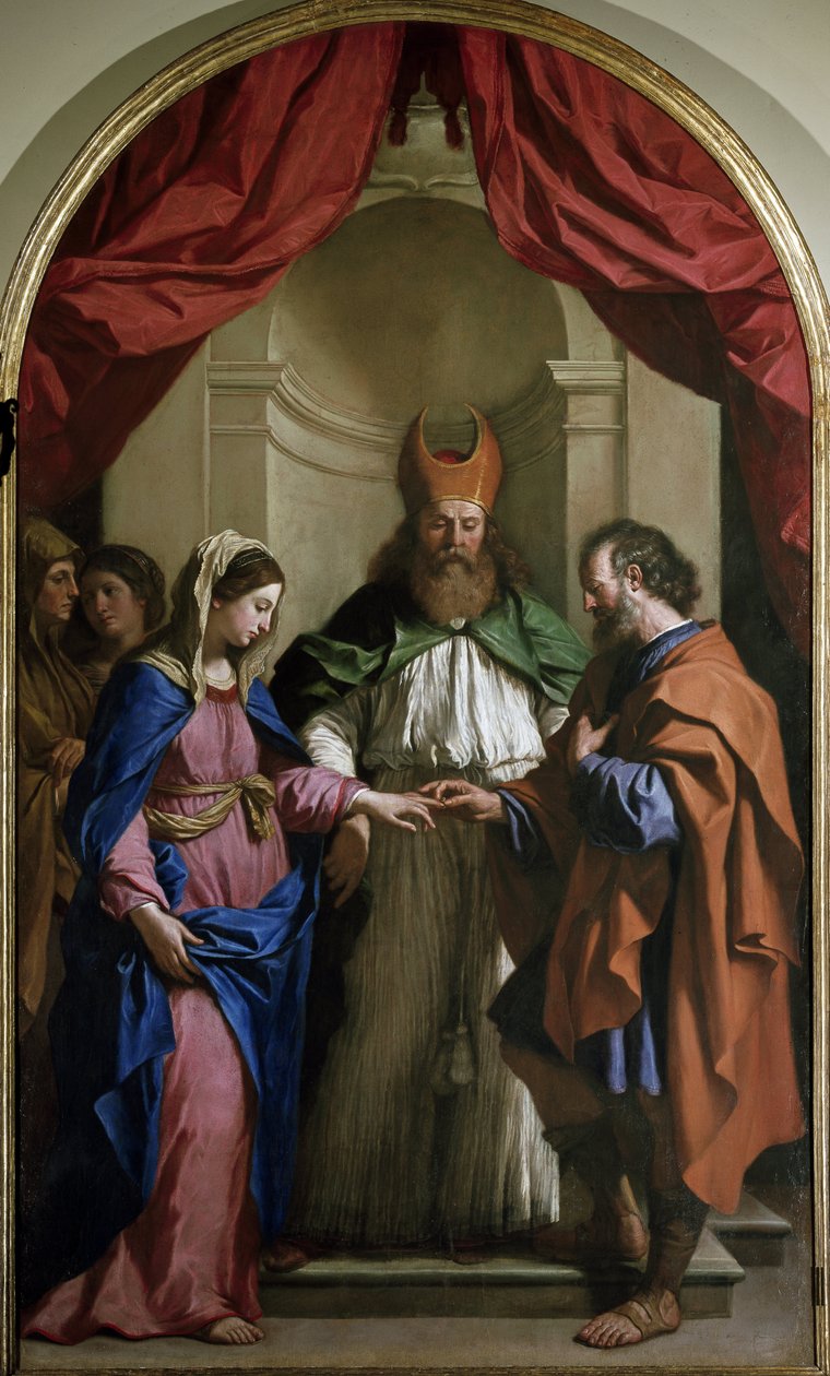 Jungfruns bröllop (olja på duk av Guercino