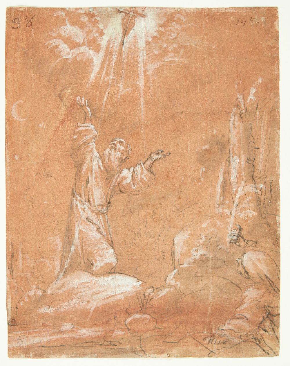 Stigmatisering av den helige Franciskus av Assisi av Guercino