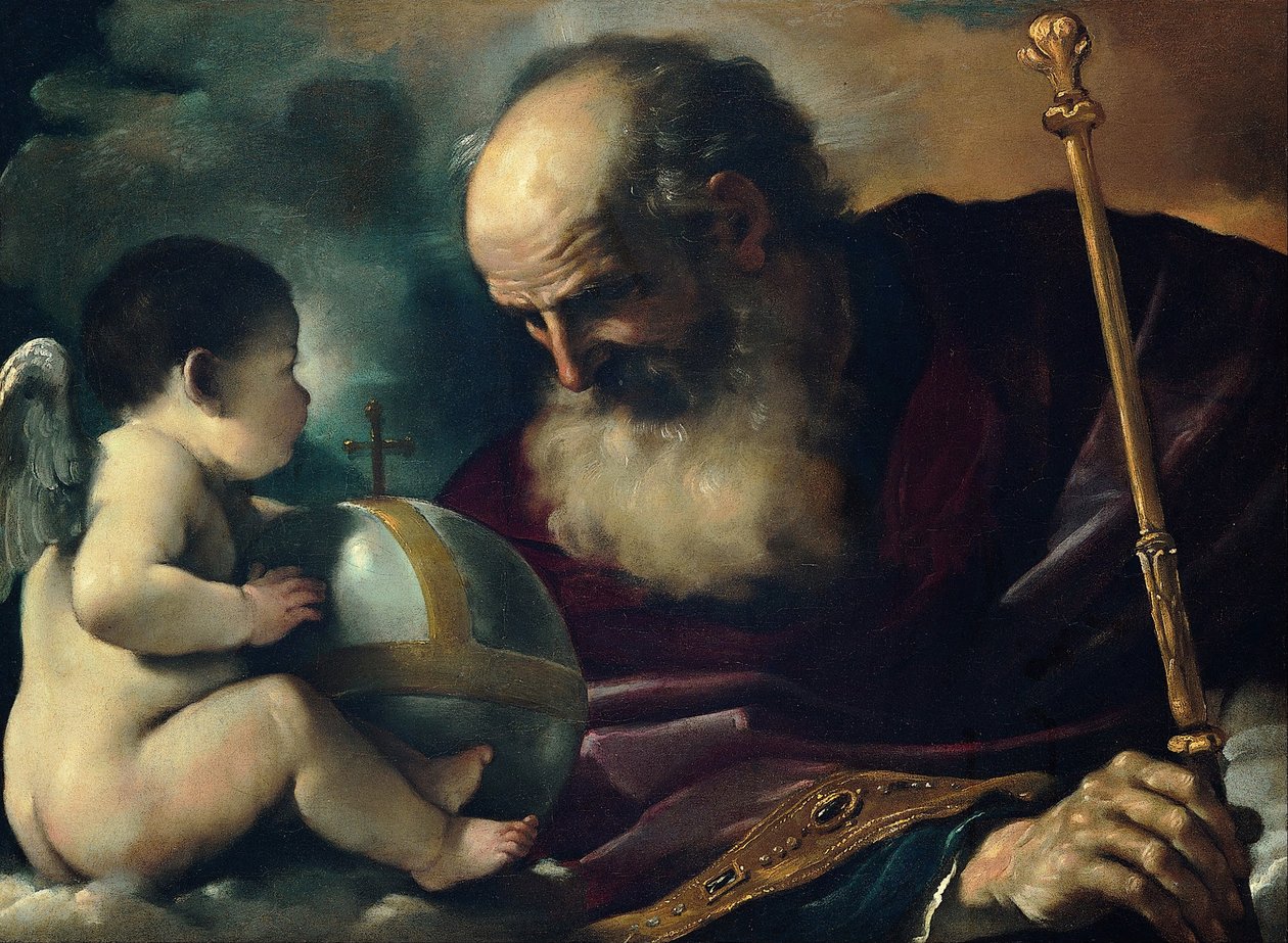 Gud Fadern och ängeln, 1620 av Guercino