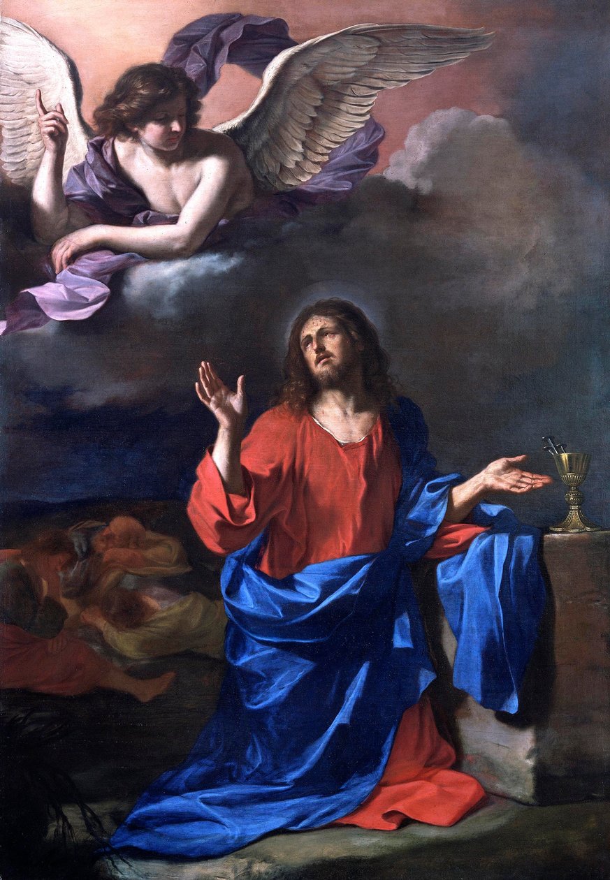 Guercino - Kristus ber i Getsemanes trädgård före sin arrestering. I tvivlets ångest, NMW A 7 av Guercino
