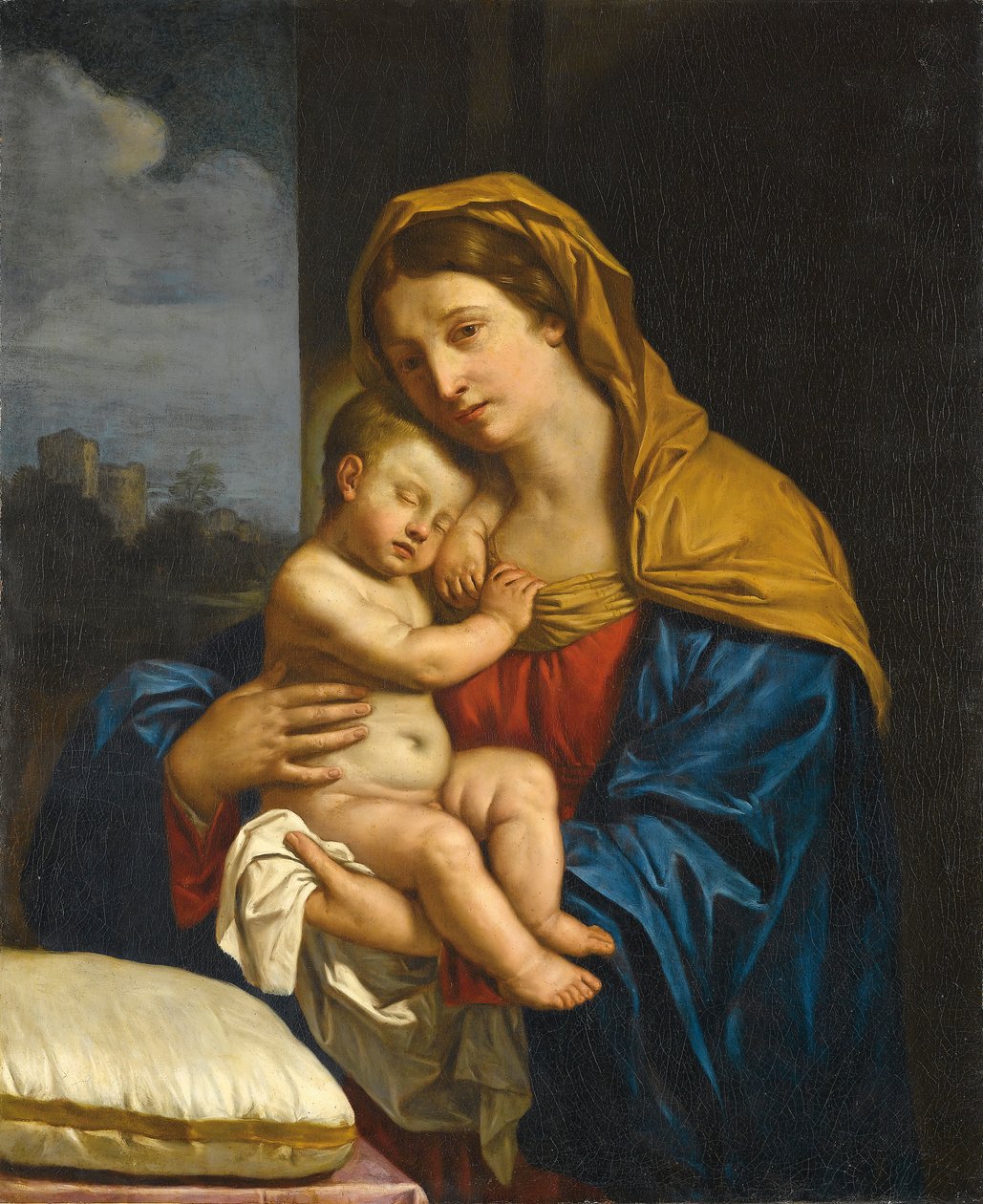 Madonna och barn av Guercino
