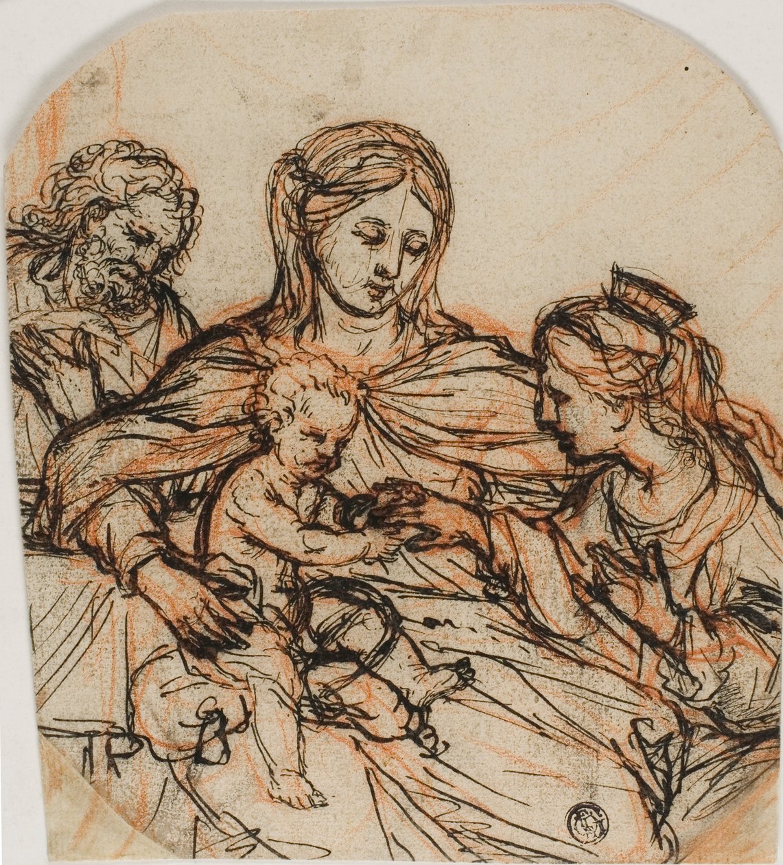 Den heliga Katarinas mystiska äktenskap av Guercino