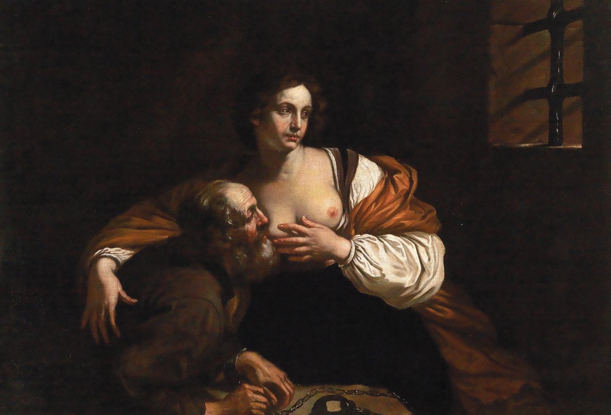 Romersk välgörenhet. av Guercino
