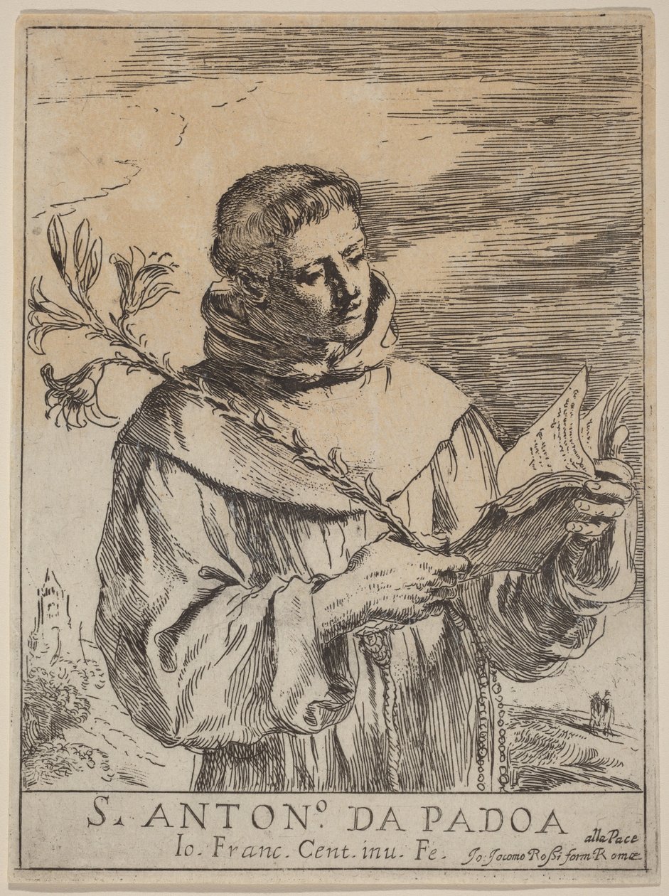 Sankt Antonius av Padua av Guercino
