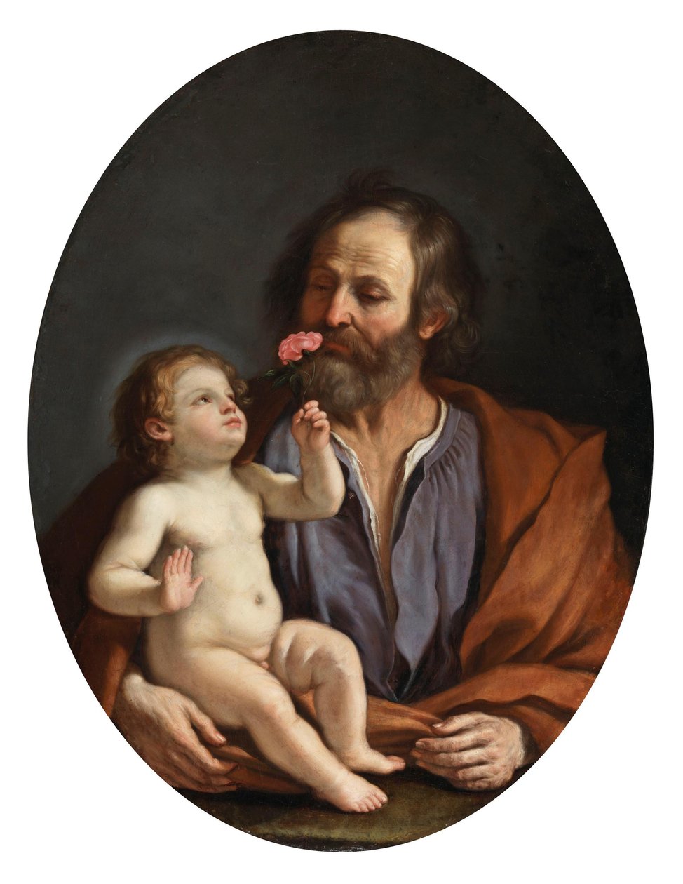 Sankt Josef med Kristusbarnet av Guercino