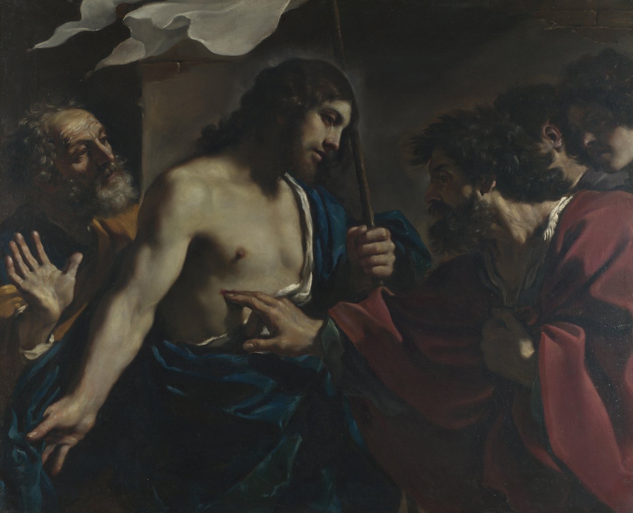 The Incredulity of Saint Thomas, 1621 av Guercino