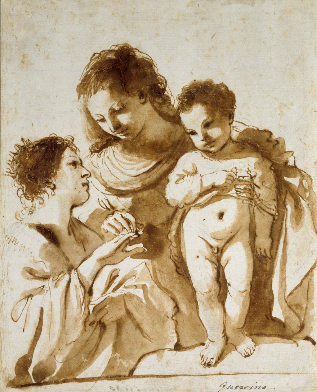 Den heliga Katarinas mystiska äktenskap, 1618-1619 av Guercino