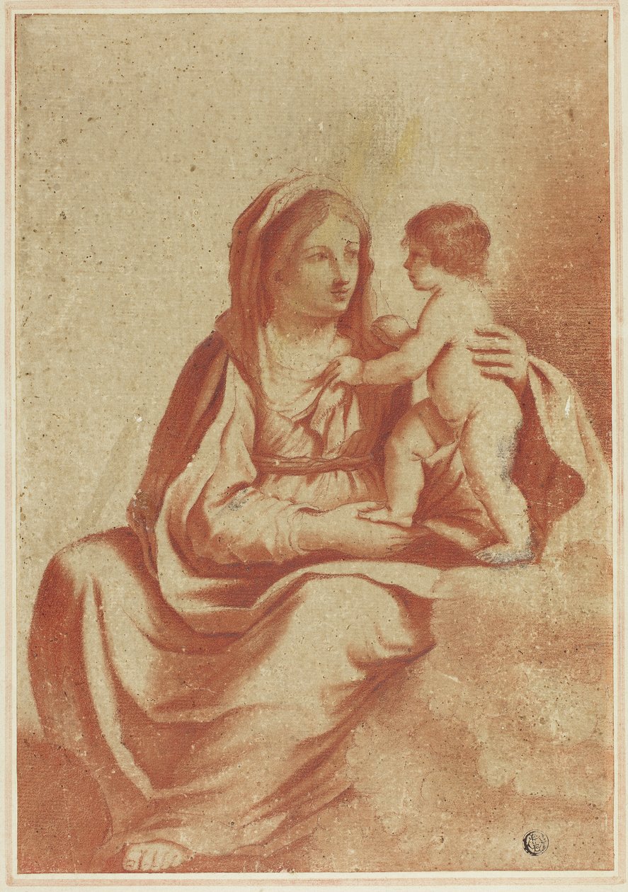Jungfru och barn av Guercino