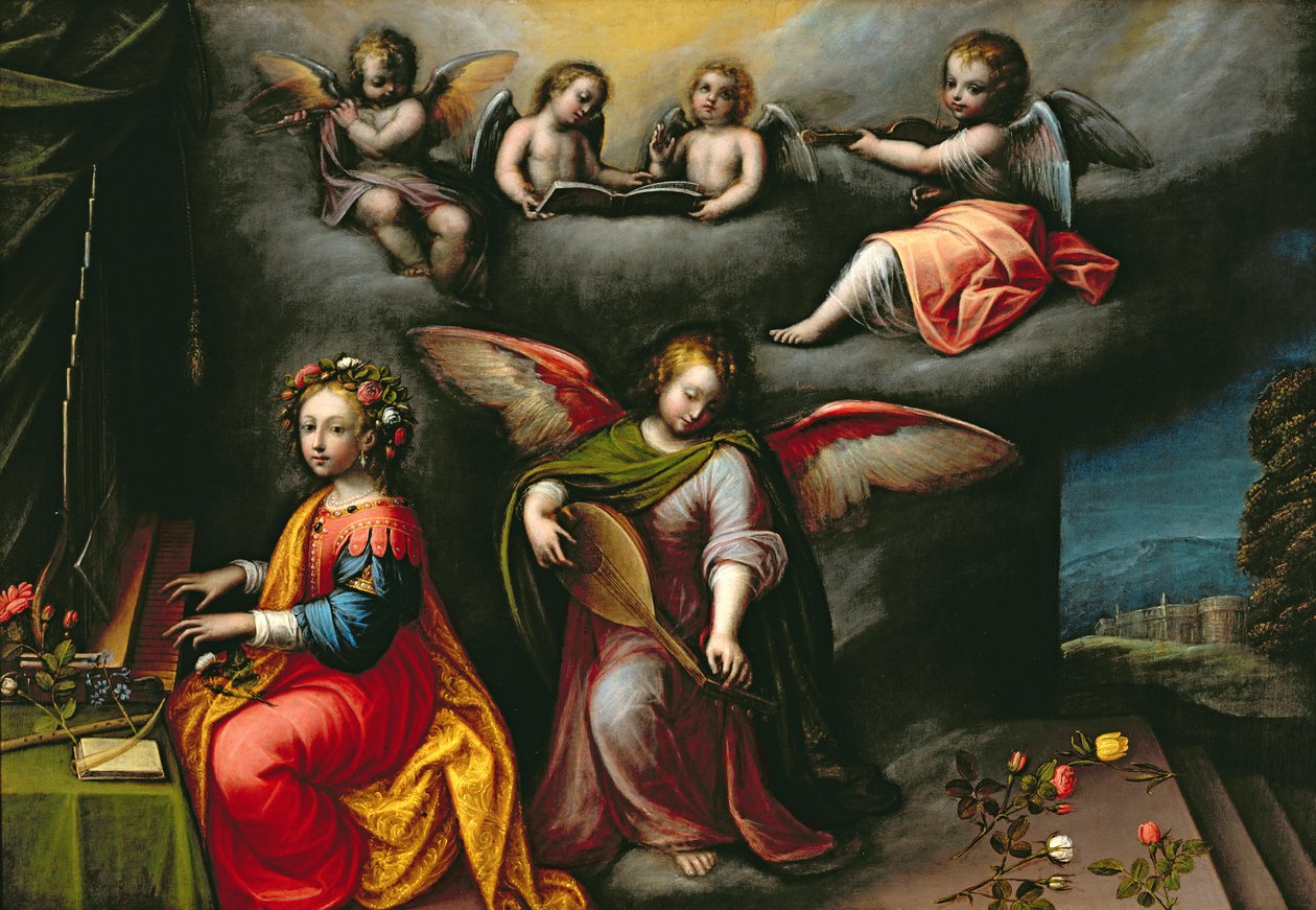 St. Cecilia av Guglielmo Caccia