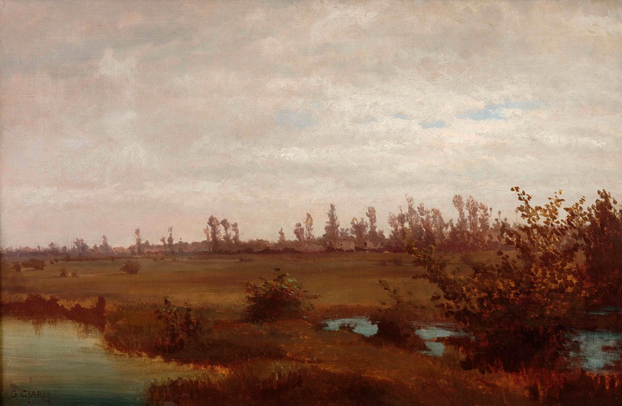 November Träsk på Sile, 1870-talet. av Guglielmo Ciardi