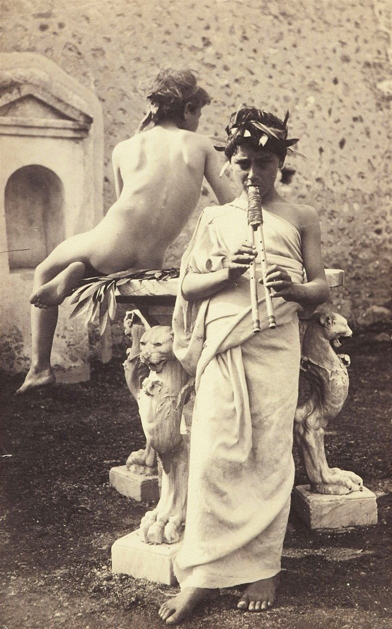 Studie av två pojkar C.1898 av Guglielmo Plüschow