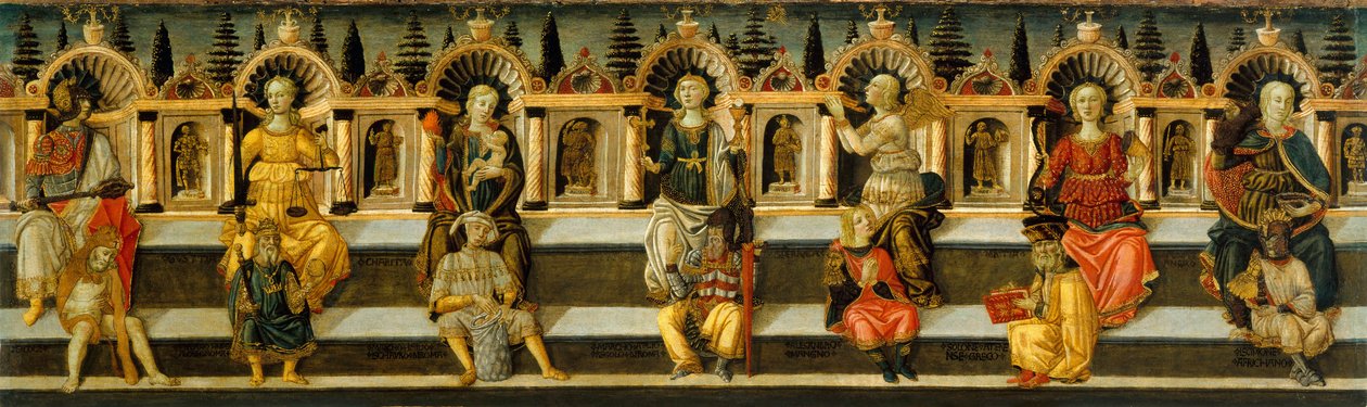 De sju dygderna, ca. 1467-1469 av Guidi Antonfrancesco
