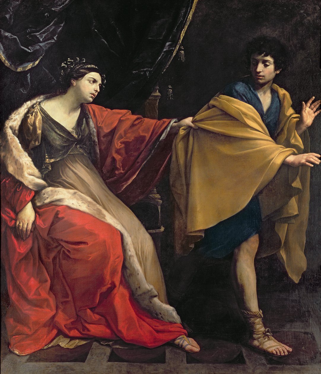 Josef och Potifars hustru, ca 1626 av Guido Reni