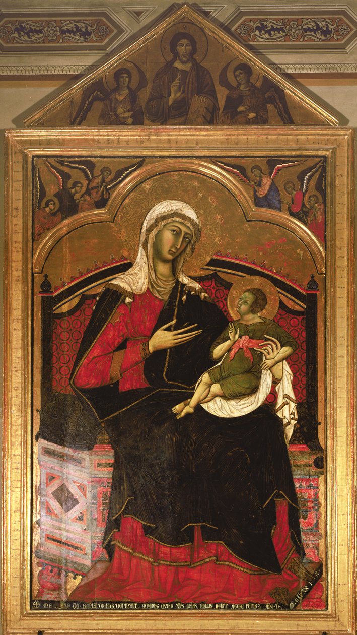 Jungfru och barn, ca 1270-talet (tempera på trä) av Guido da Siena