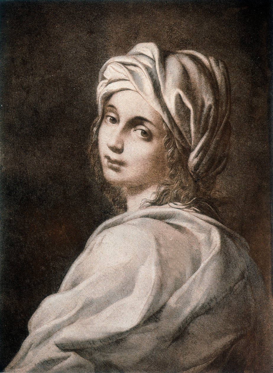 Porträtt av Beatrice Cenci, karaktären i tragedin "The Cenci" skriven av Percy Bysshe Shelley (1792-1822) av Guido (manner of) Reni