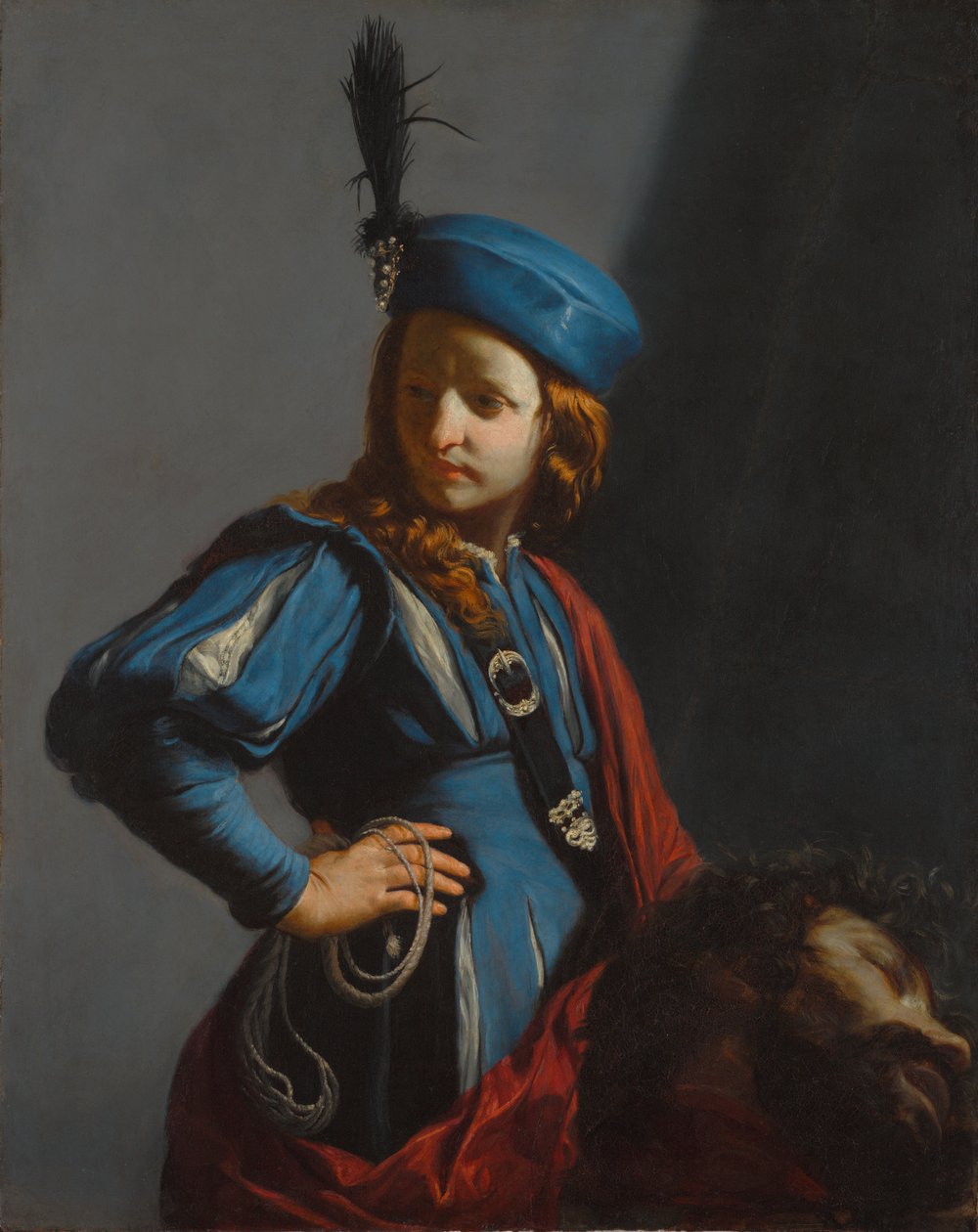 David med Goliat-huvudet av Guido Cagnacci
