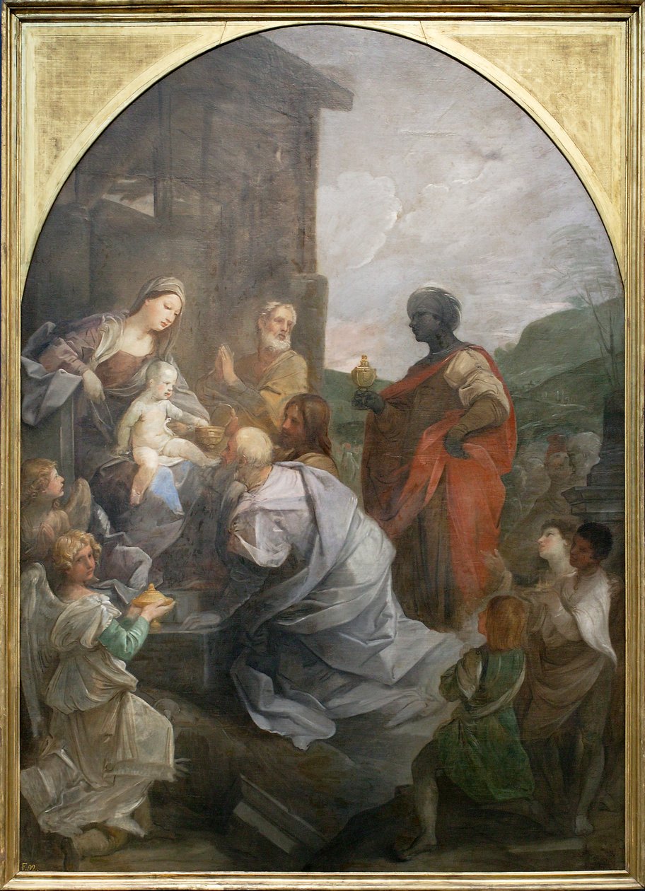 Tillbedjan av Magi av Guido Reni