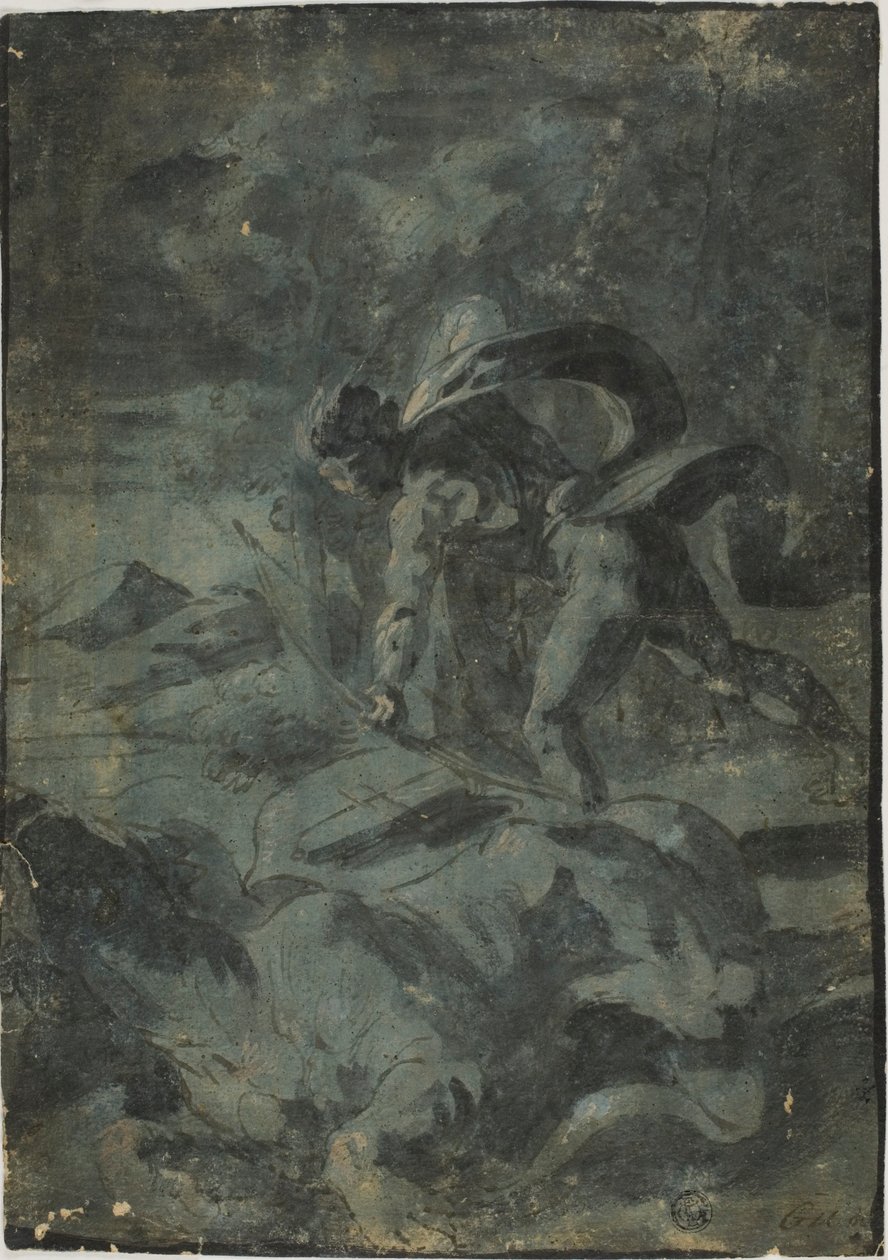 Apollo dödar lejon av Guido Reni