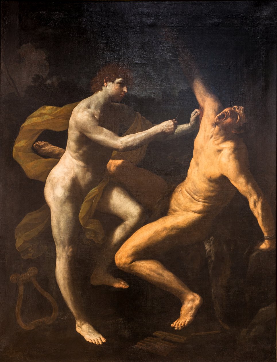 Apollon flår Marsyas,1620-25 (olja på duk) av Guido Reni