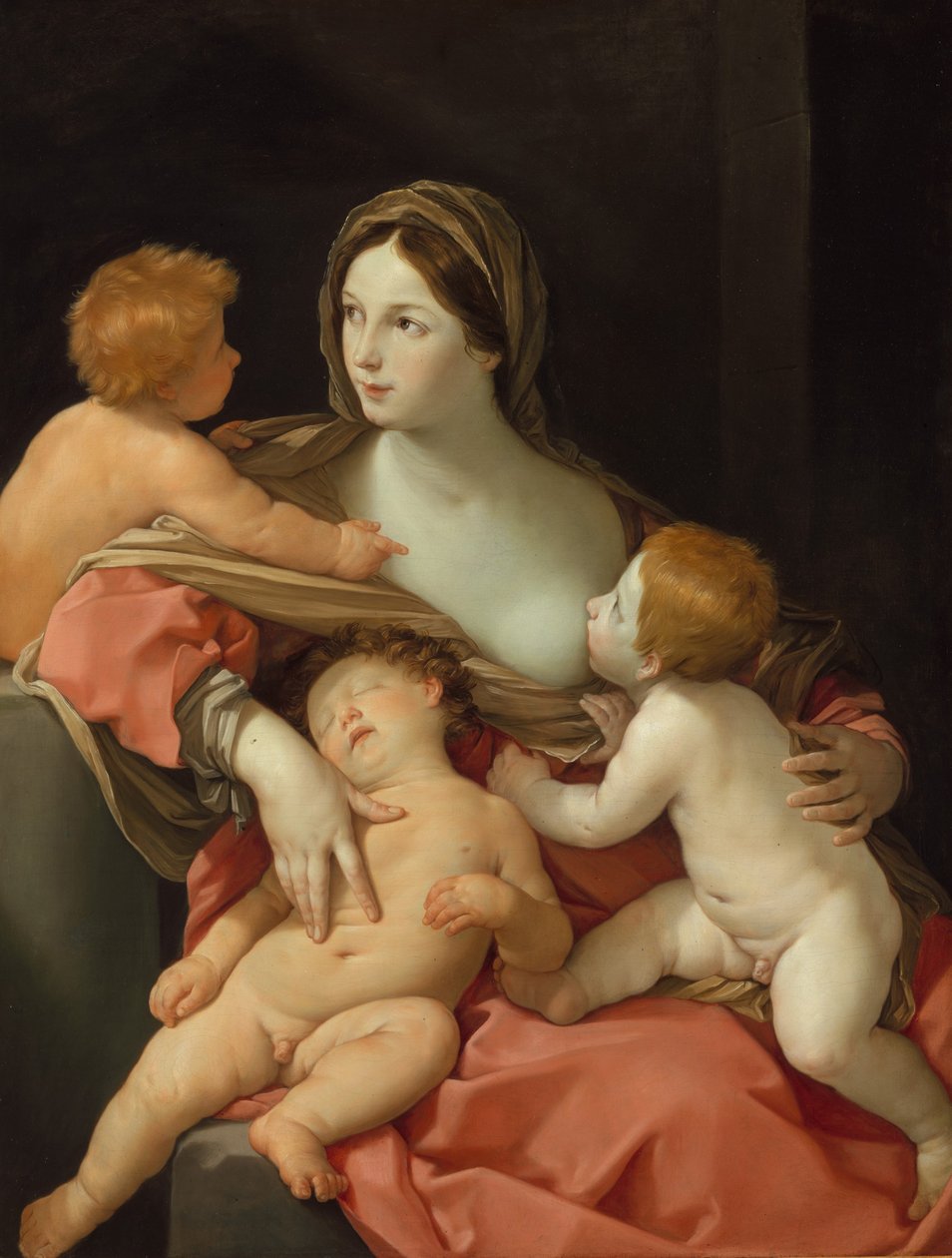 Välgörenhet (olja på duk) av Guido Reni