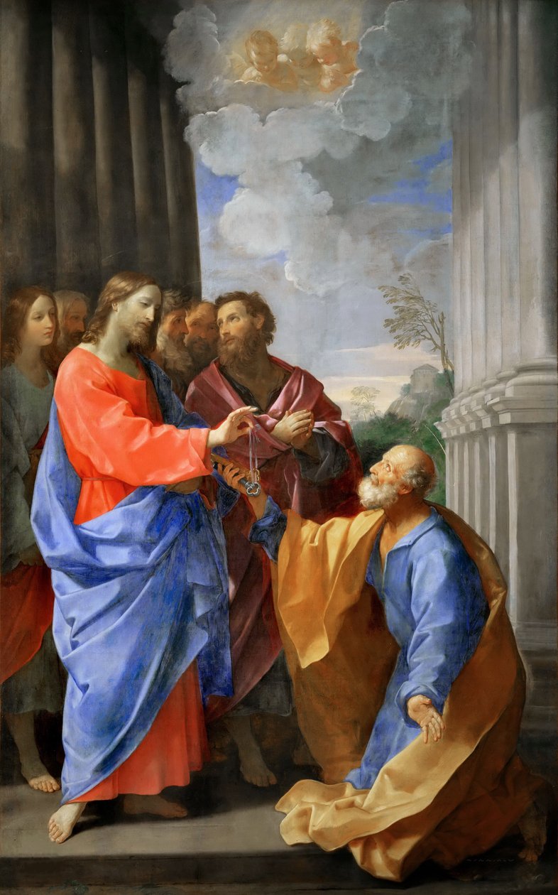 Kristus ger nycklarna till Peter, ca. 1620. av Guido Reni