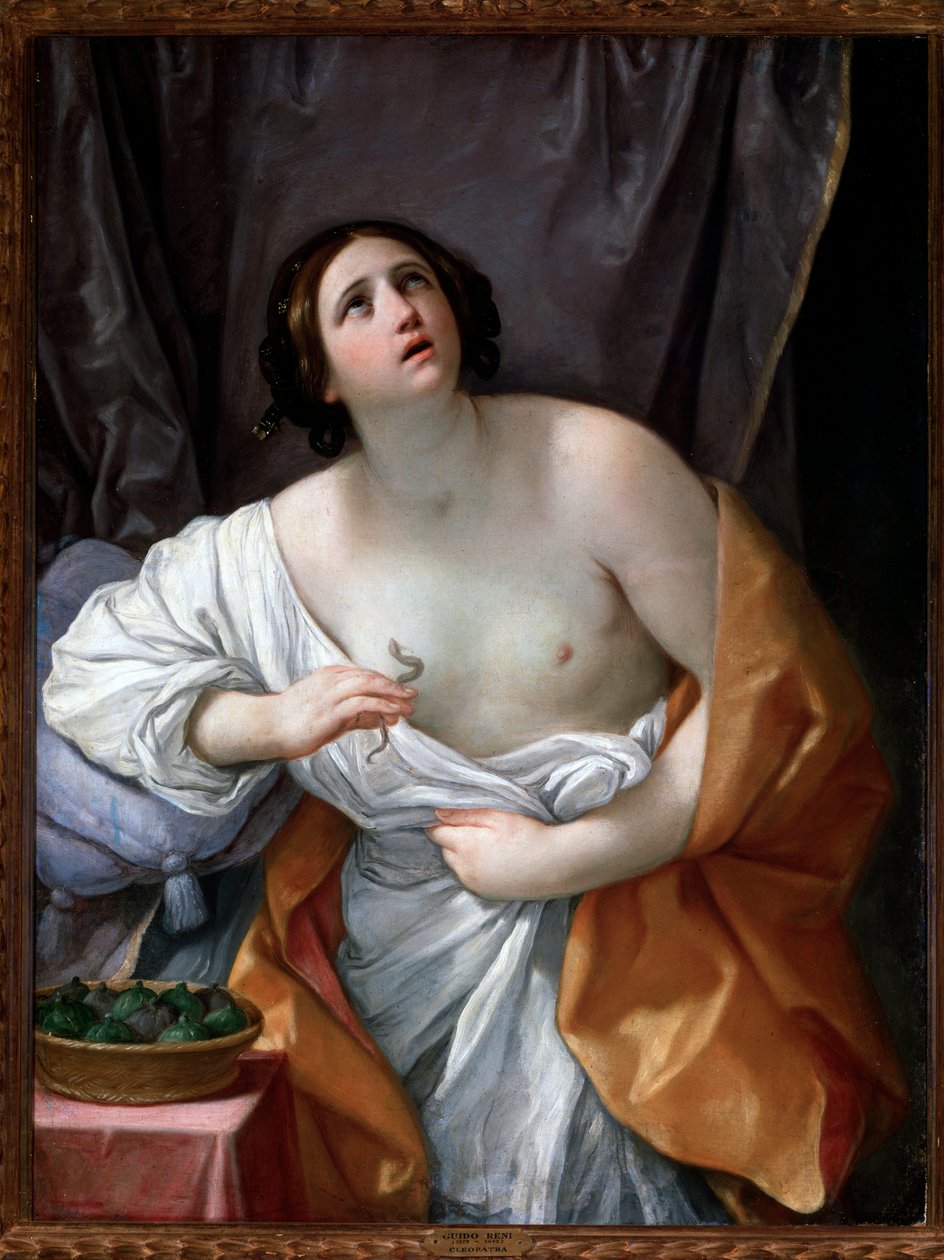 Cleopatras självmord - olja på duk av Guido Reni
