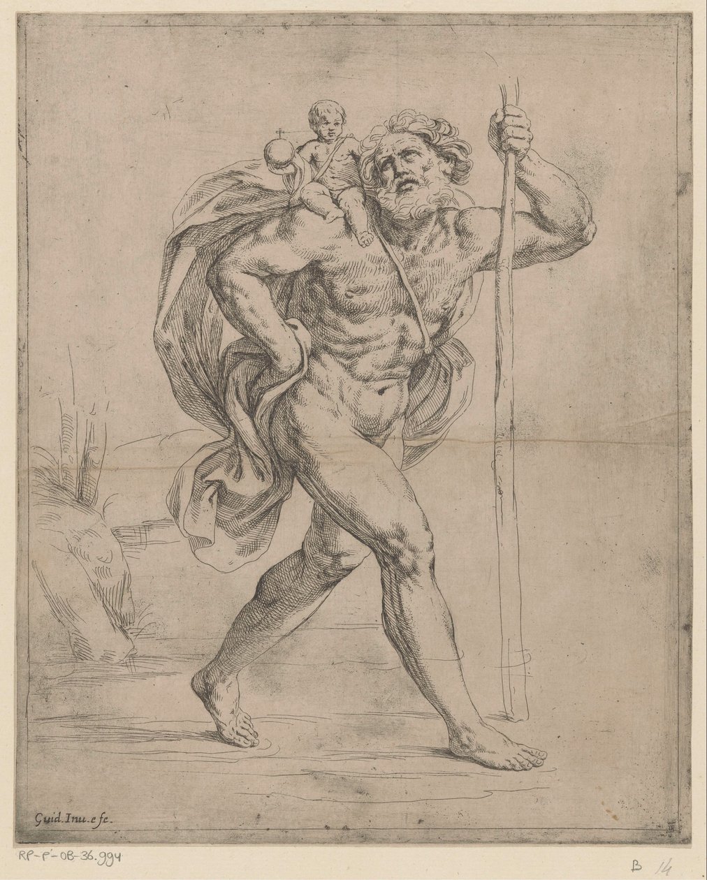 Sankt Christopher av Guido Reni