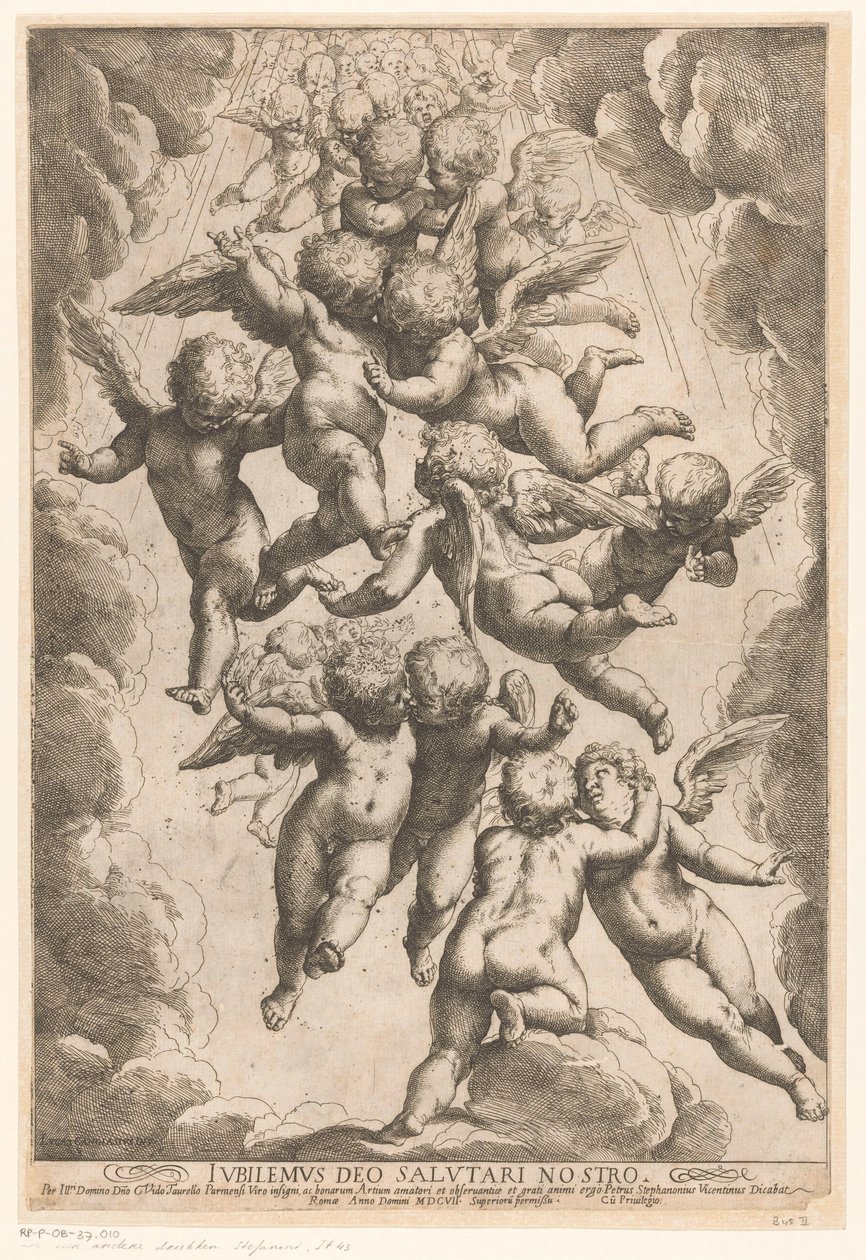 Engelen i ära Låt oss glädja oss över Gud, vår Frälsare (titel på föremål) av Guido Reni