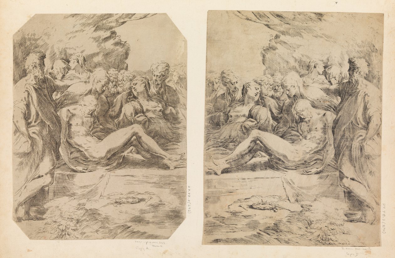 Gravsättning, ca. 1595-1600. av Guido Reni