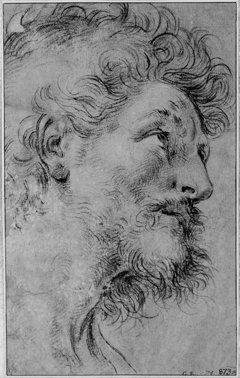 Huvudstudie av Sankt Crispin av Guido Reni