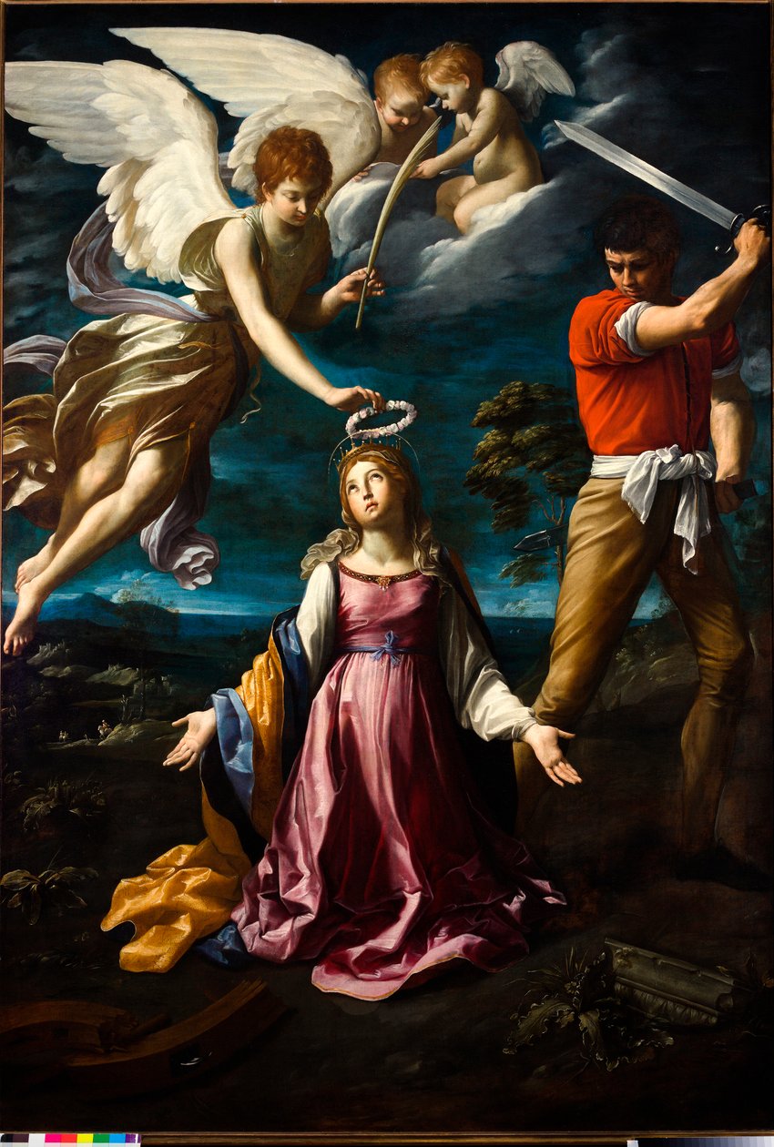 Sankta Katarina av Alexandrias martyrskap av Guido Reni
