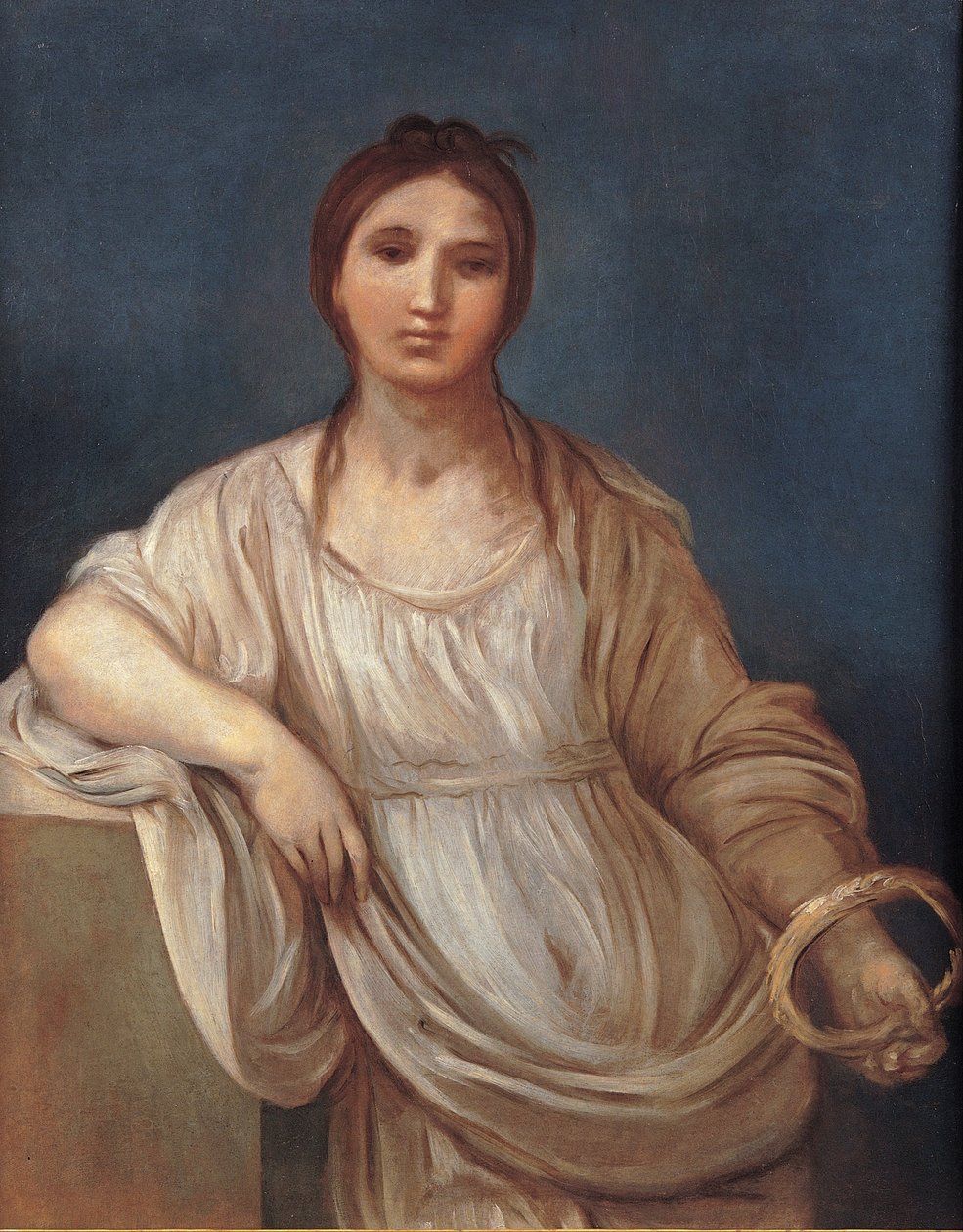 Porträtt av en flicka med krona av Guido Reni