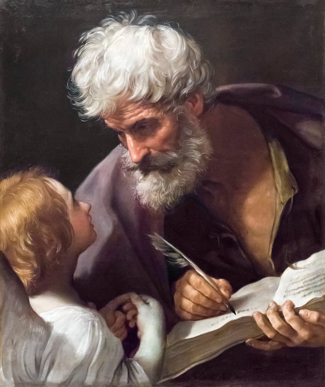 Den helige Matteus evangelisten av Guido Reni
