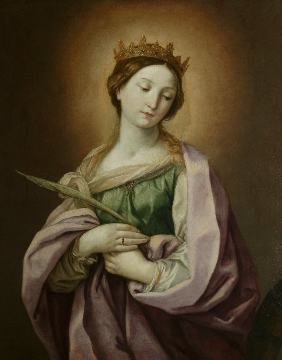 St Catherine, ca 1638-40 (olja på duk) av Guido Reni