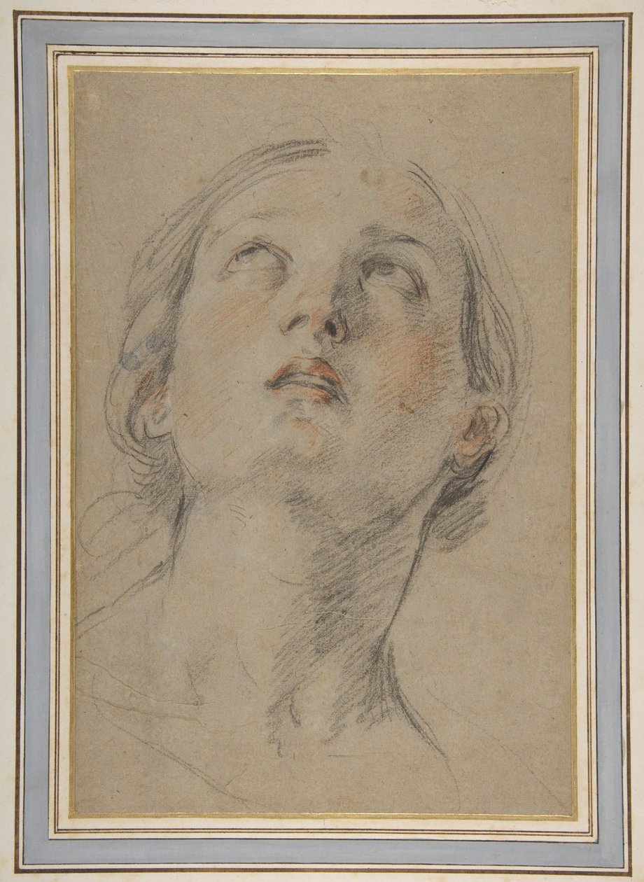 Huvudet av en kvinna som blickar uppåt (Judit) av Guido Reni