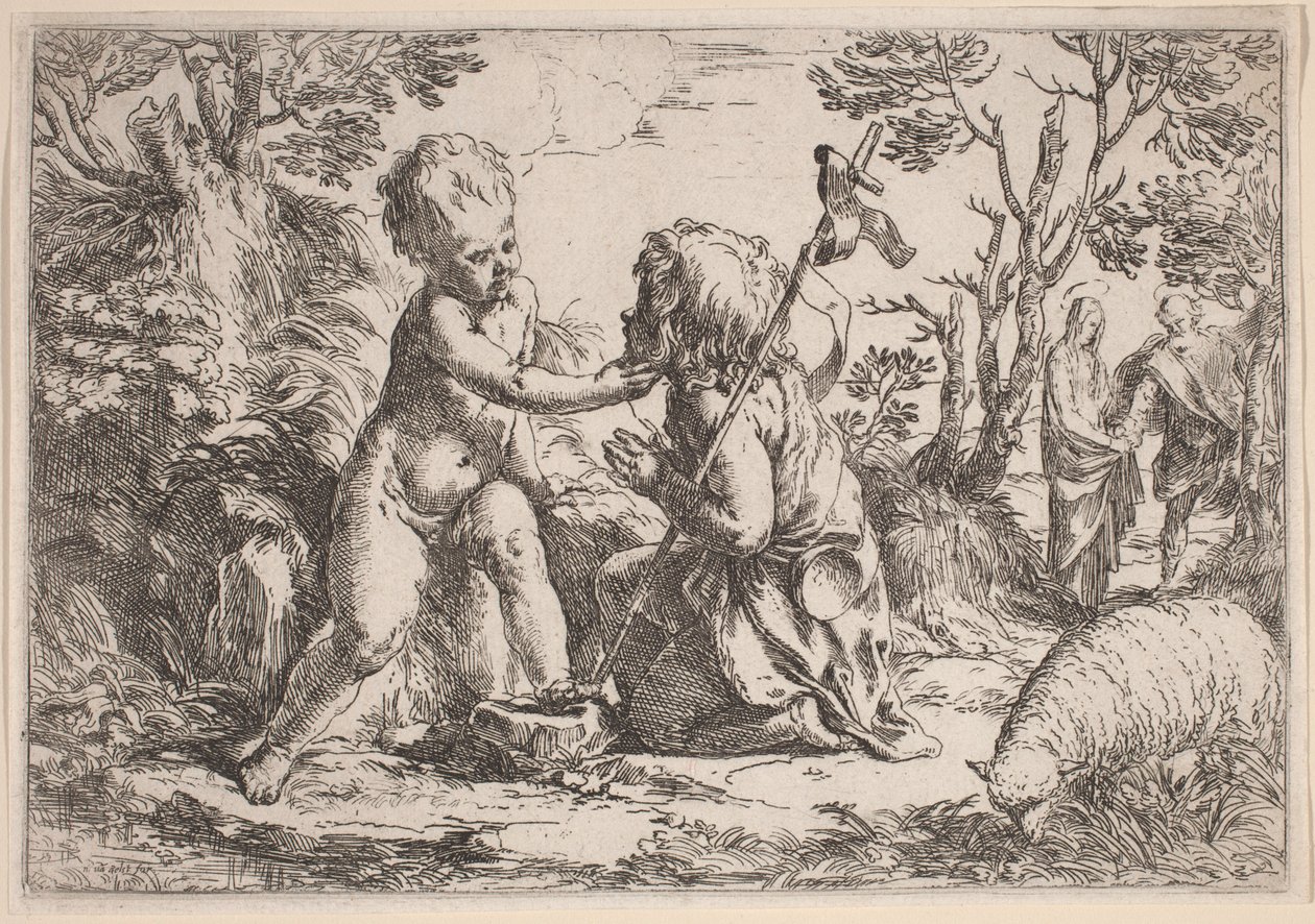 Jesusbarnet och Johannes av Guido Reni